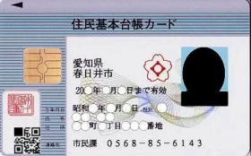 表面（顔写真付きの場合）