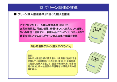 グリーン購入推進基準に沿った購入を推進