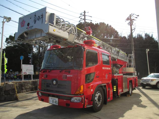 東に配備された32号車の前面写真