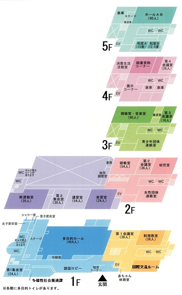 青少年女性センター平面図