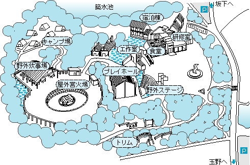 春日井市少年自然の家の絵地図