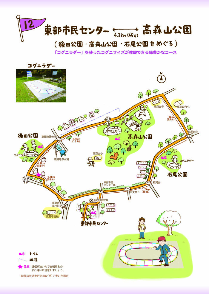 コース12　東部市民センター⇔高森山公園