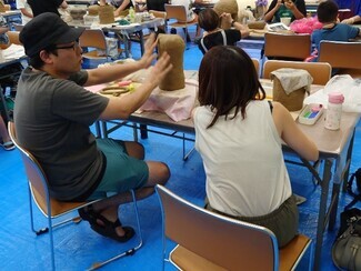 ハニワ制作の様子