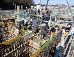 建築工事実施状況の写真