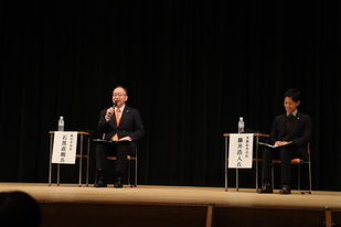 かすがい熟年大学合同講座(美濃加茂市長とトークセッション)