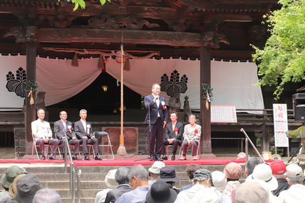 令和7年5月11日　内津文化財祭　市長挨拶