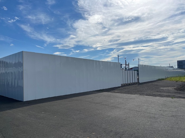 仮設パネルフェンス設置