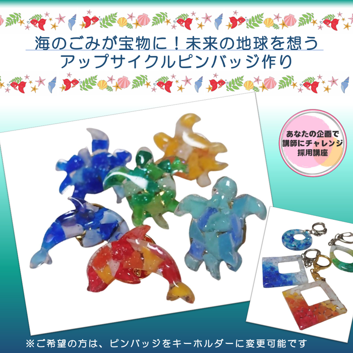 アップサイクルピンバッジ作り