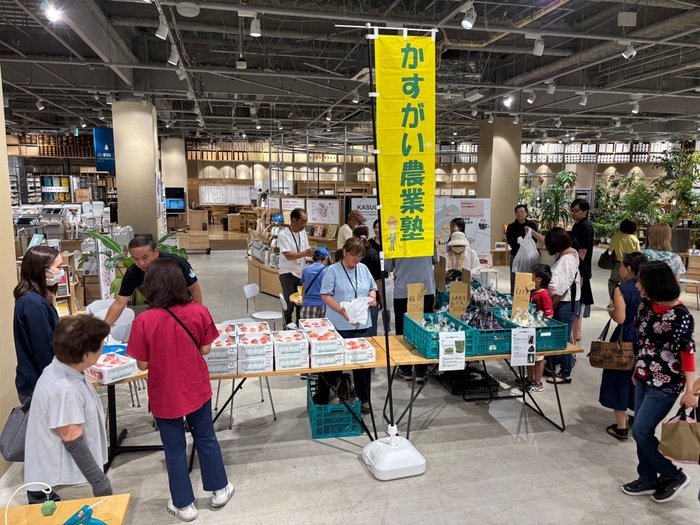 青空市、かすがい農業塾