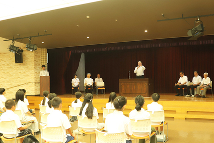 小学生男鹿市交流学習報告会写真1