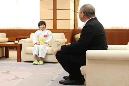 日本拳法全国大会出場にともなう表敬訪問その2