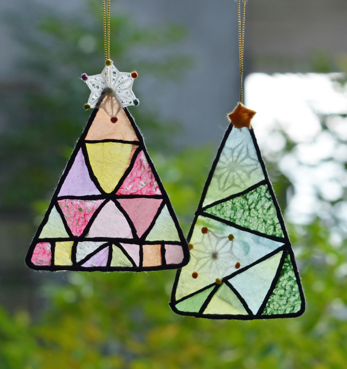 和紙で作る「ステンドグラス・ツリー」