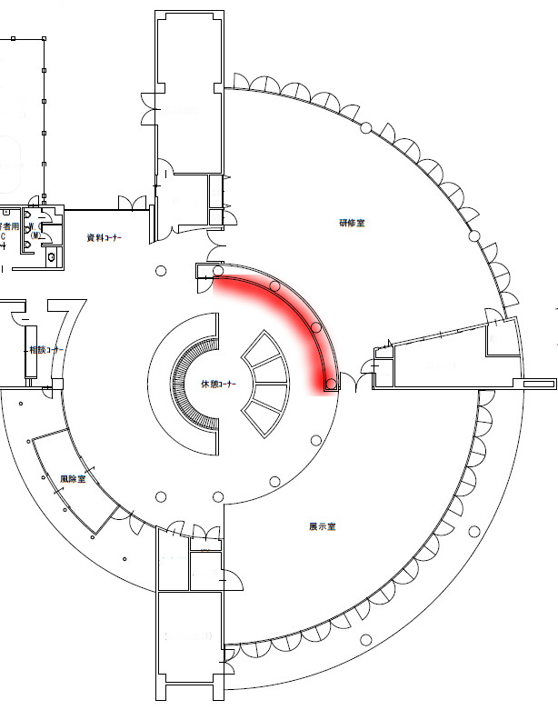 緑の相談所内グリーンピアギャラリーの位置図