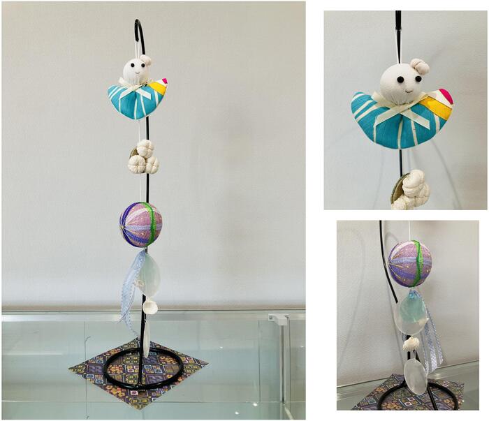 てるてる坊主とてまりの可愛い夏のつるし飾り