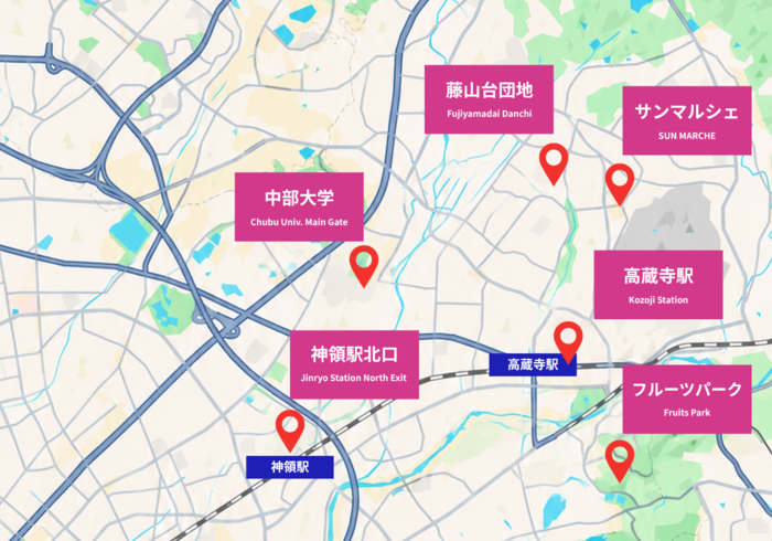 「move!かすがい」貸出し・返却ポート詳細